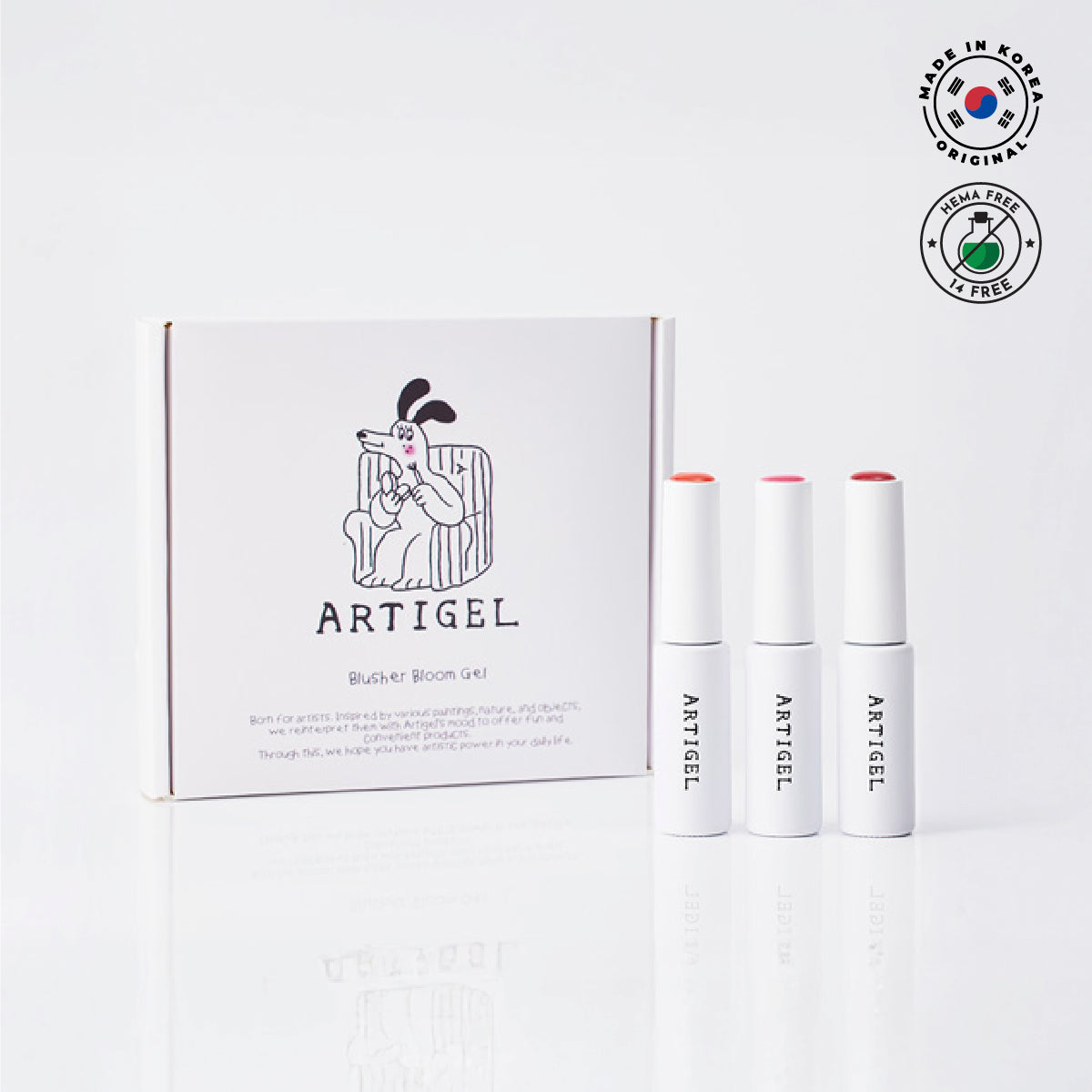 ARTIGEL x DGEL 3 Colours Blusher Bloom Gel Collection (@gnal_nail collaboration)