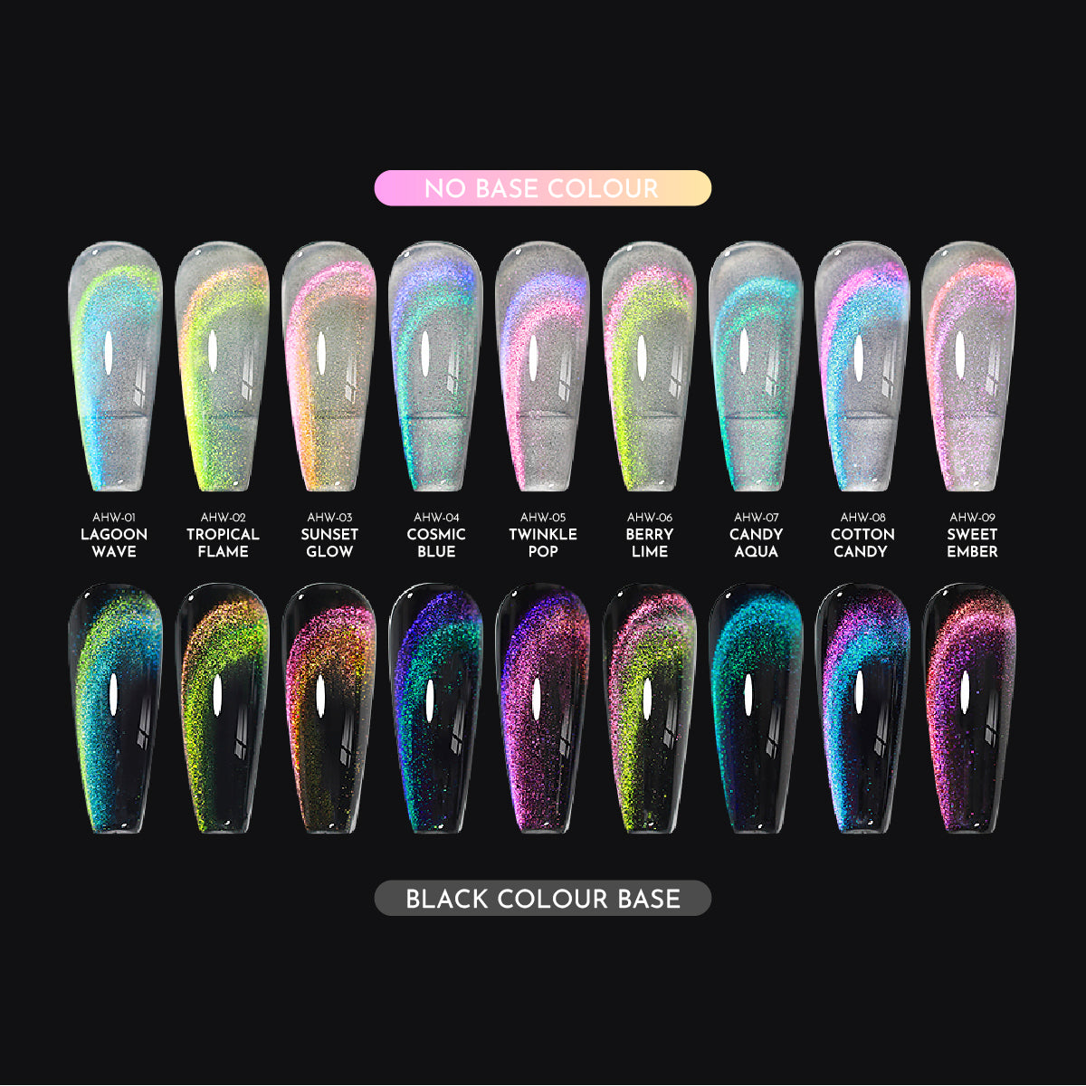 Duo Chrome Cat Eye Gel Polish / 9 Colours