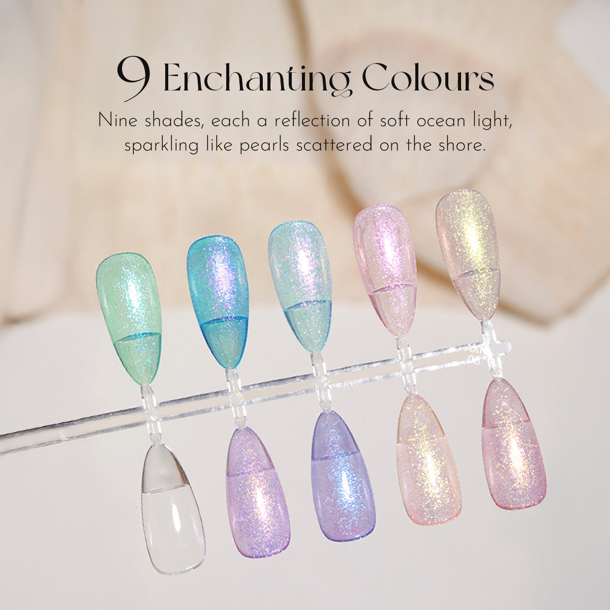 Mermaid Tears Glitter Gel Polish / 9 Colours