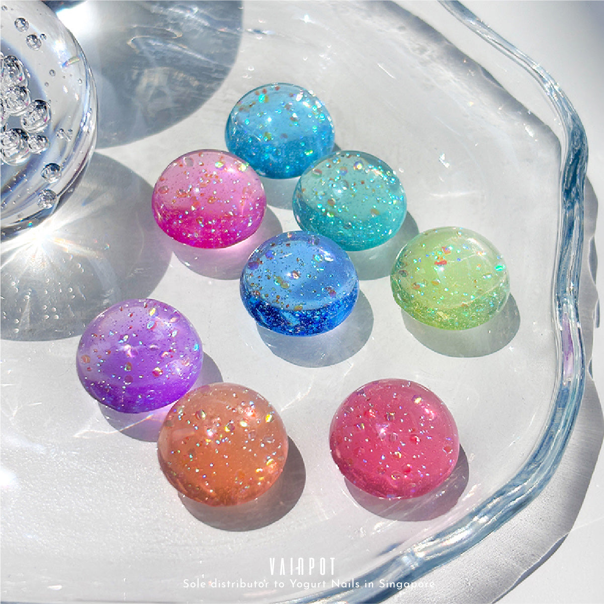 YOGURT NAIL Bbogle Bbogle Glitter Gel Collection Full Set / 8 Colours