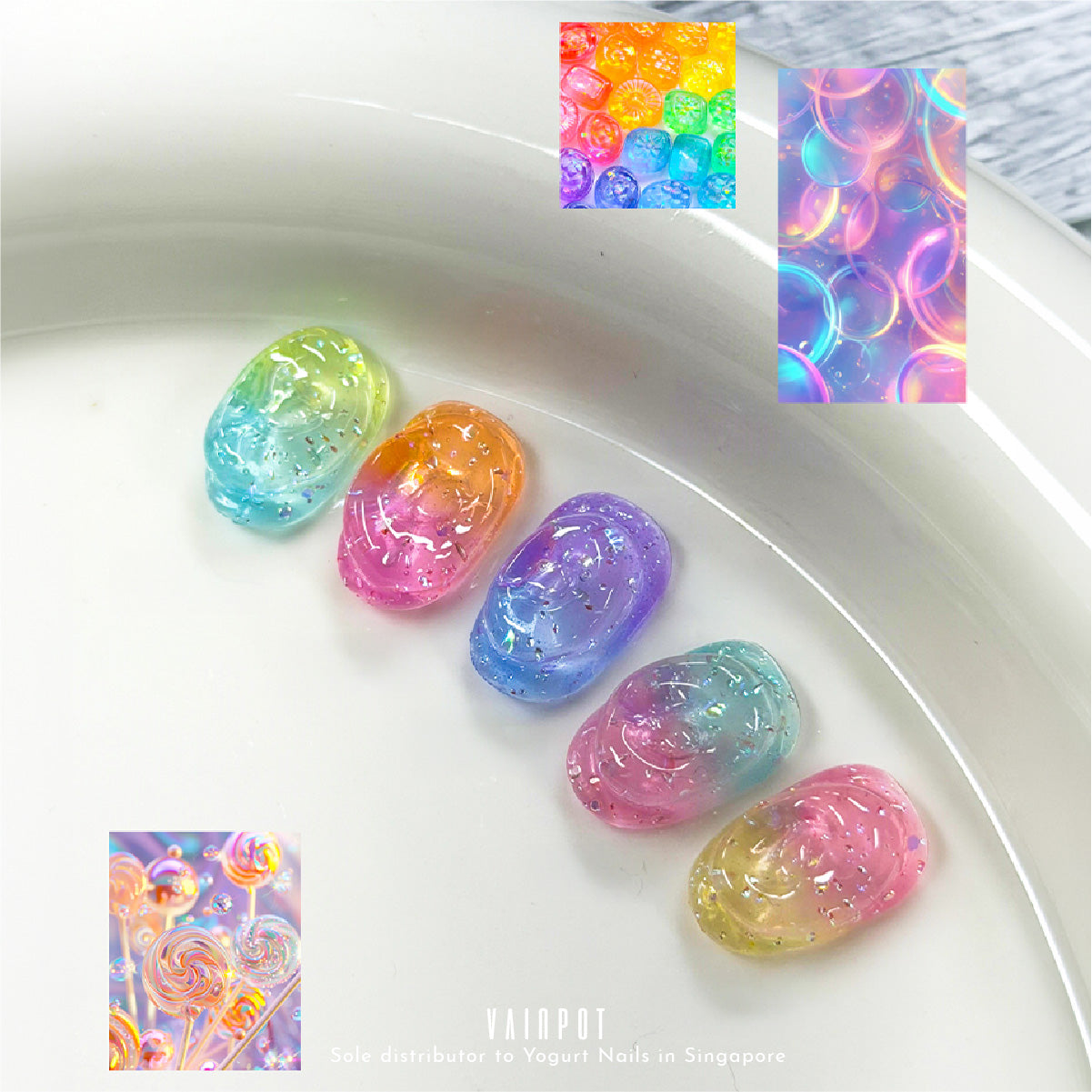 YOGURT NAIL Bbogle Bbogle Glitter Gel Collection Full Set / 8 Colours