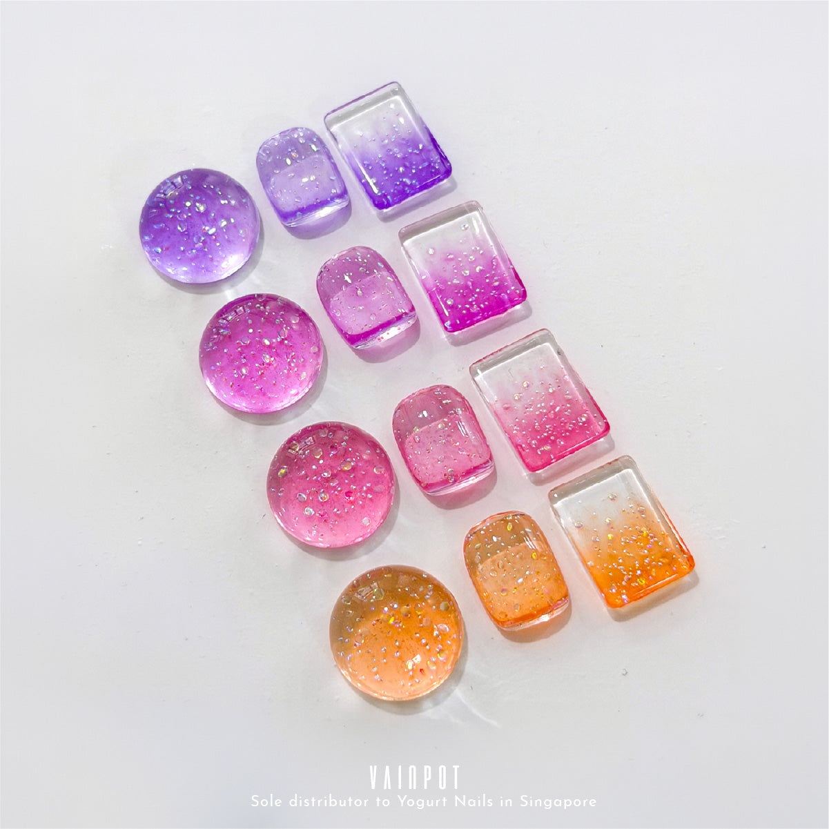 YOGURT NAIL Bbogle Bbogle Glitter Gel Collection Full Set / 8 Colours