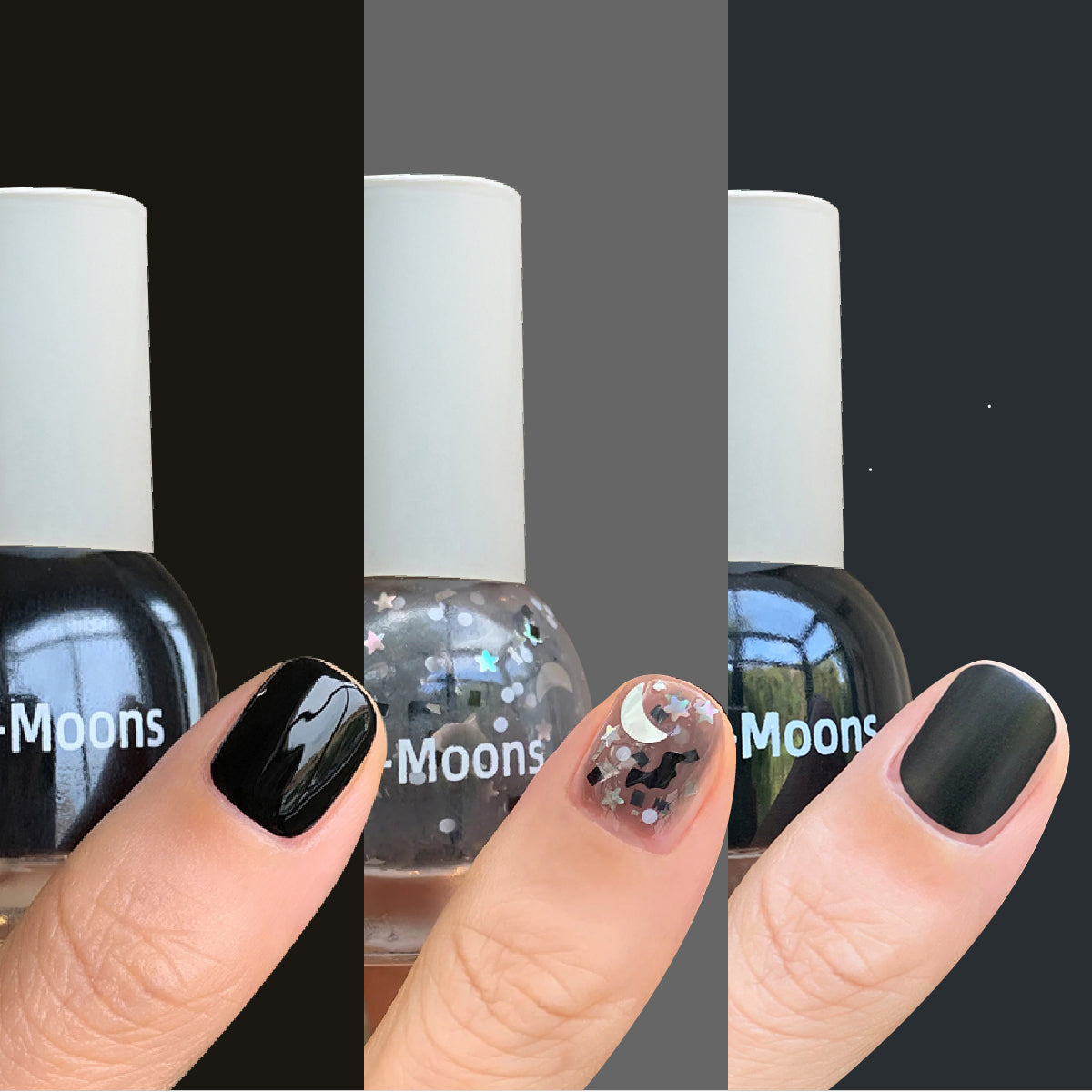 Water Based Nail Polish - Black & Deep Darks