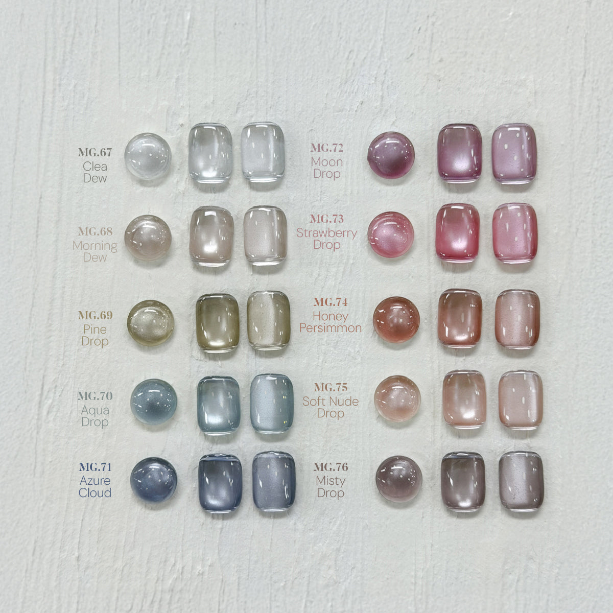 YOGURT NAIL Bubble Magnet 2 Collection / 10 Magnetic Cateye Gel