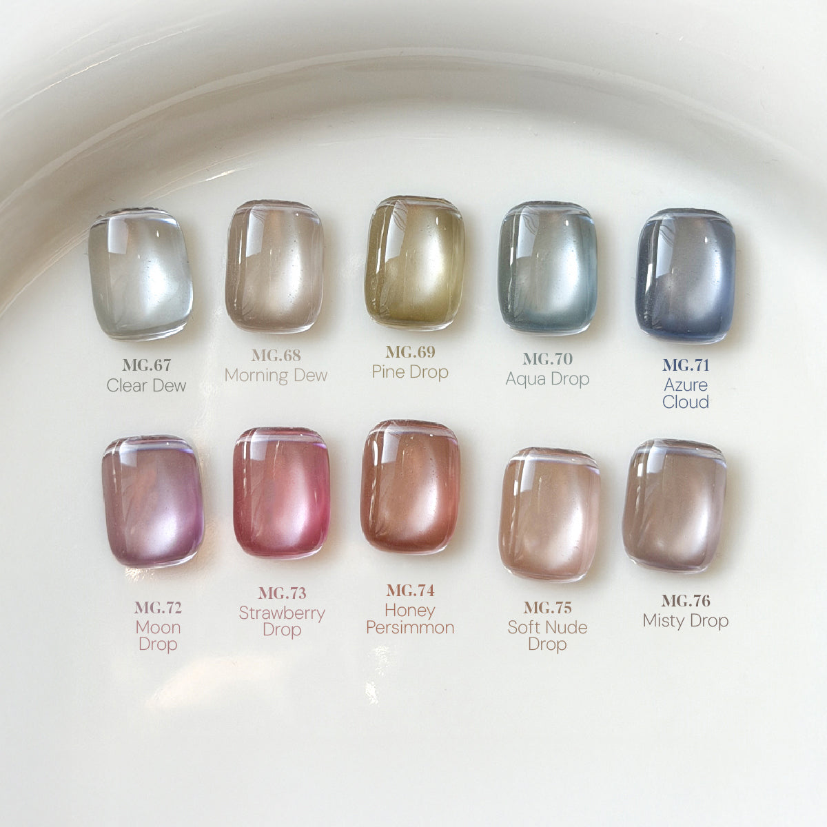 YOGURT NAIL Bubble Magnet 2 Collection / 10 Magnetic Cateye Gel