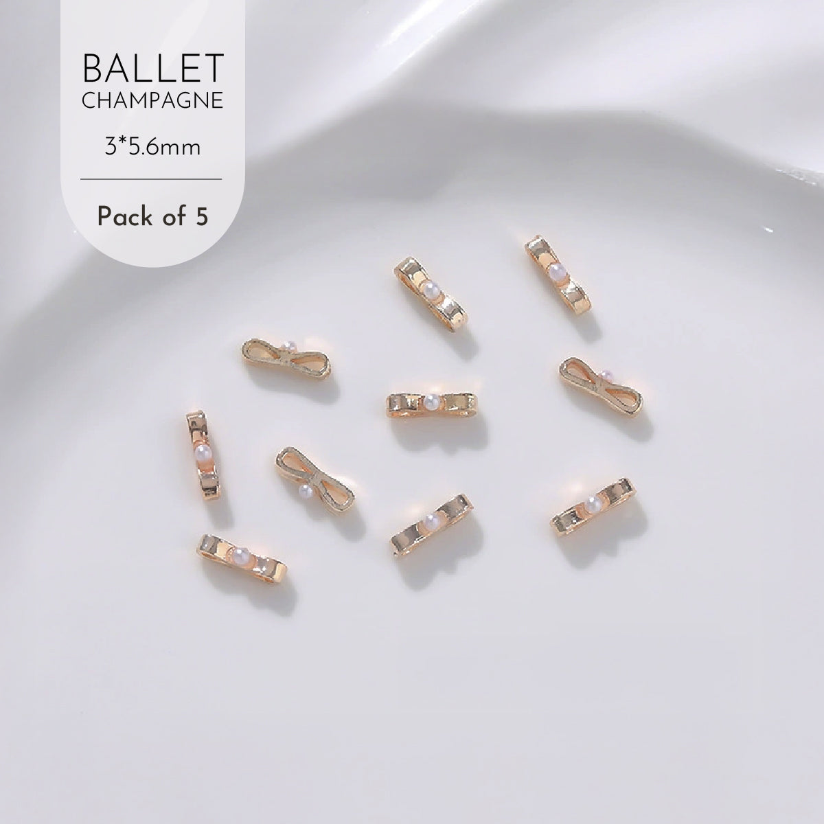 Ballet Bow Tie Charms / Pack of 5