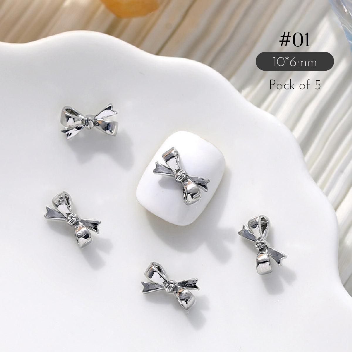 Luxe Ribbon Nail Charms / Pack of 5