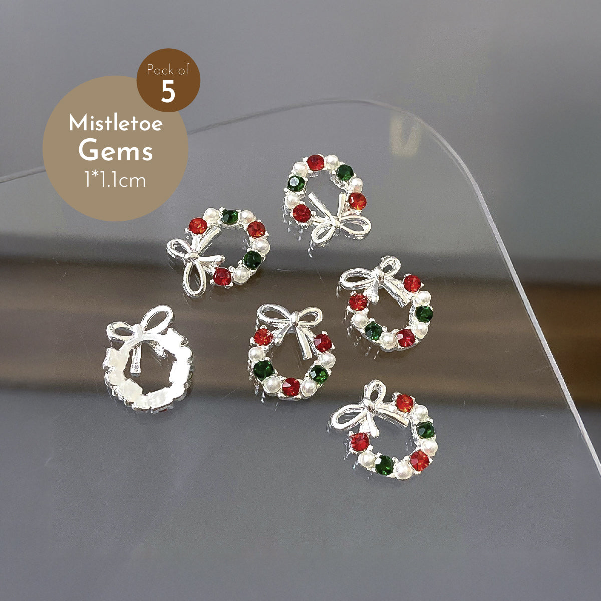Christmas Nail Art Charms / Pack of 5