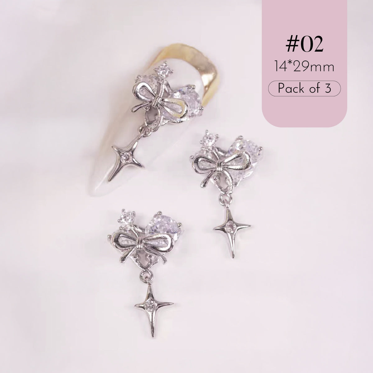 Rebel Princess Nail Art Charms / Pack of 3