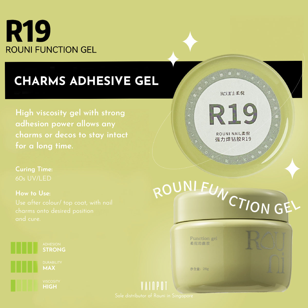 Rou Ni Charms Adhesive Function Gels