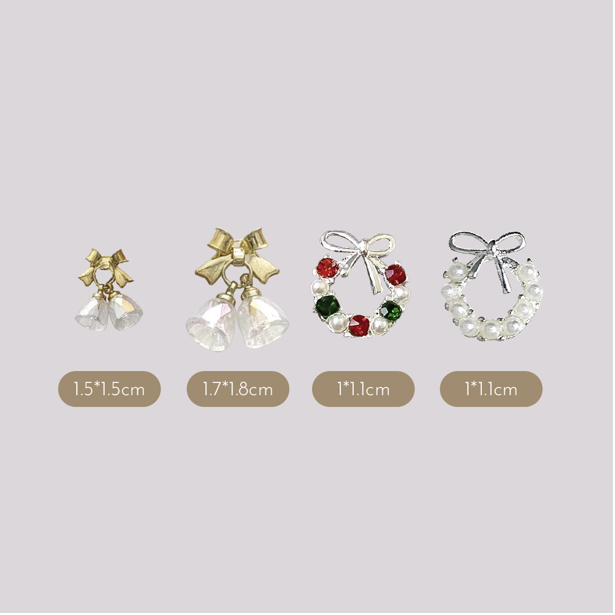 Christmas Nail Art Charms / Pack of 5