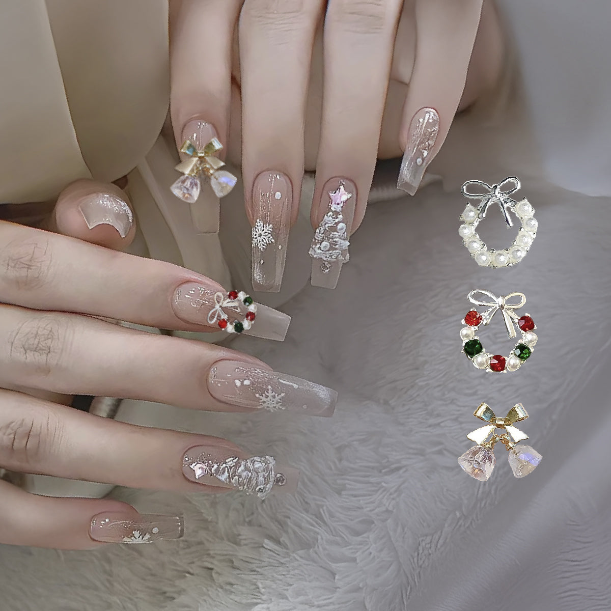 Christmas Nail Art Charms / Pack of 5