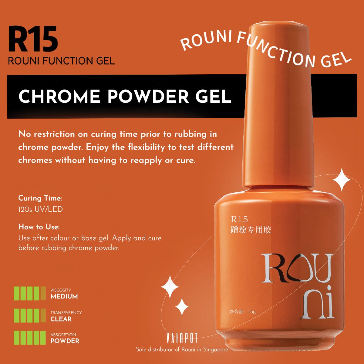 Rou Ni Chrome Powder Function Gels