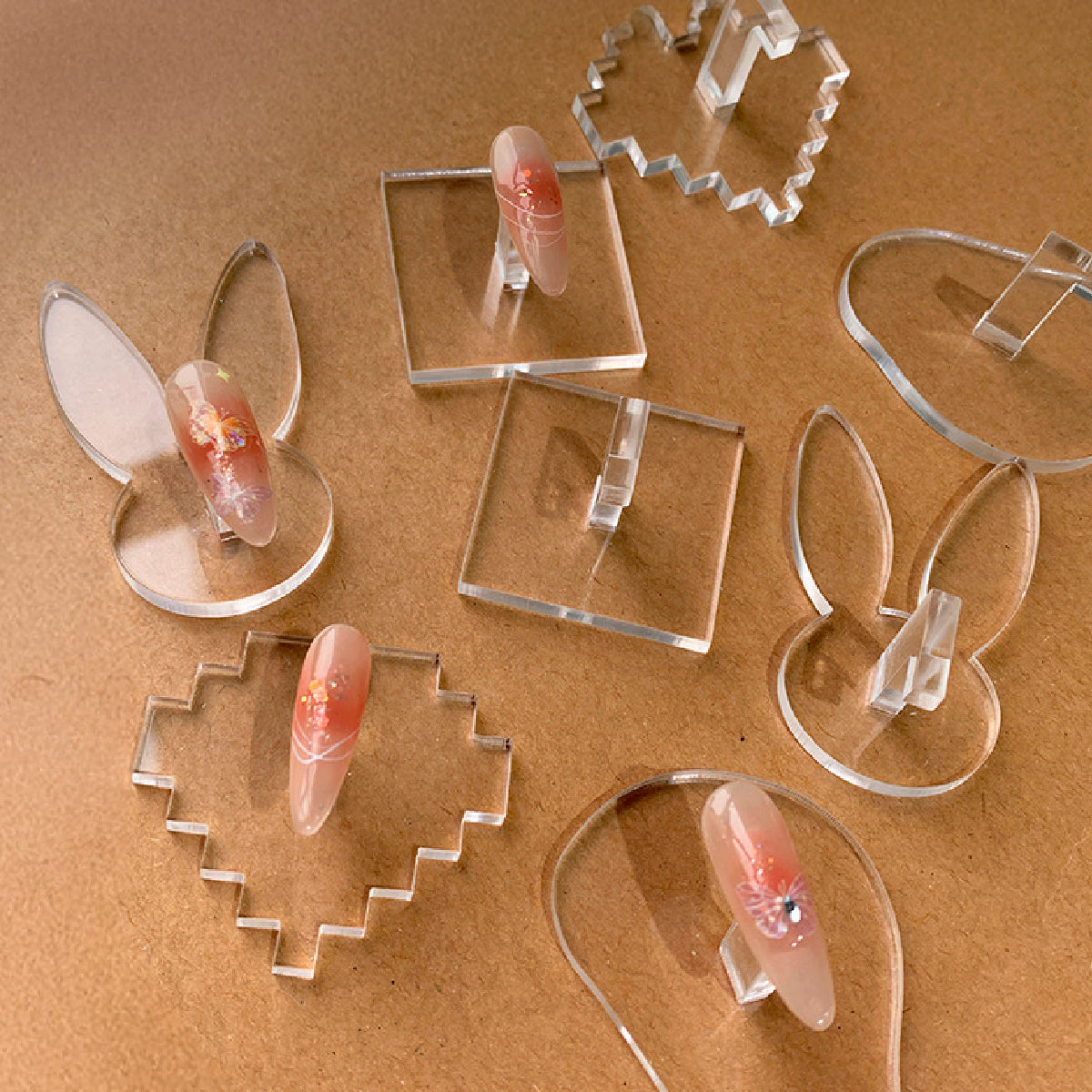 Clear Acrylic Practice Press On Nail Display Holder