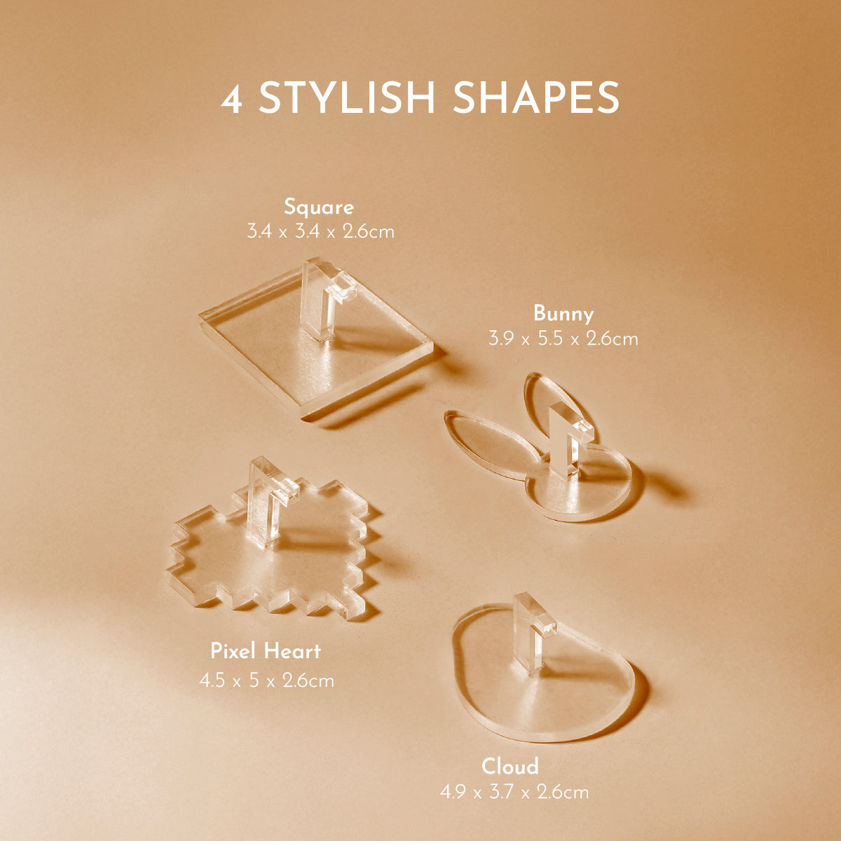 Clear Acrylic Practice Press On Nail Display Holder