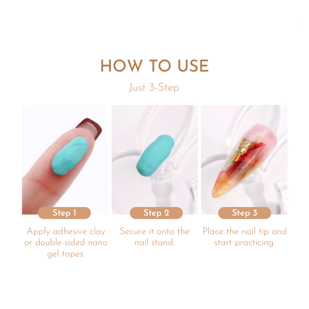 Clear Acrylic Practice Press On Nail Display Holder
