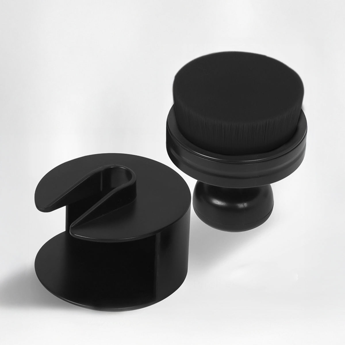 Compact Nail Art Dust Brush with Storage