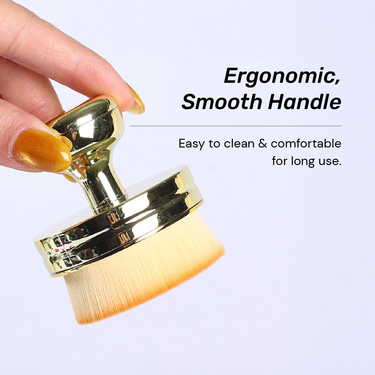 Compact Nail Art Dust Brush with Storage