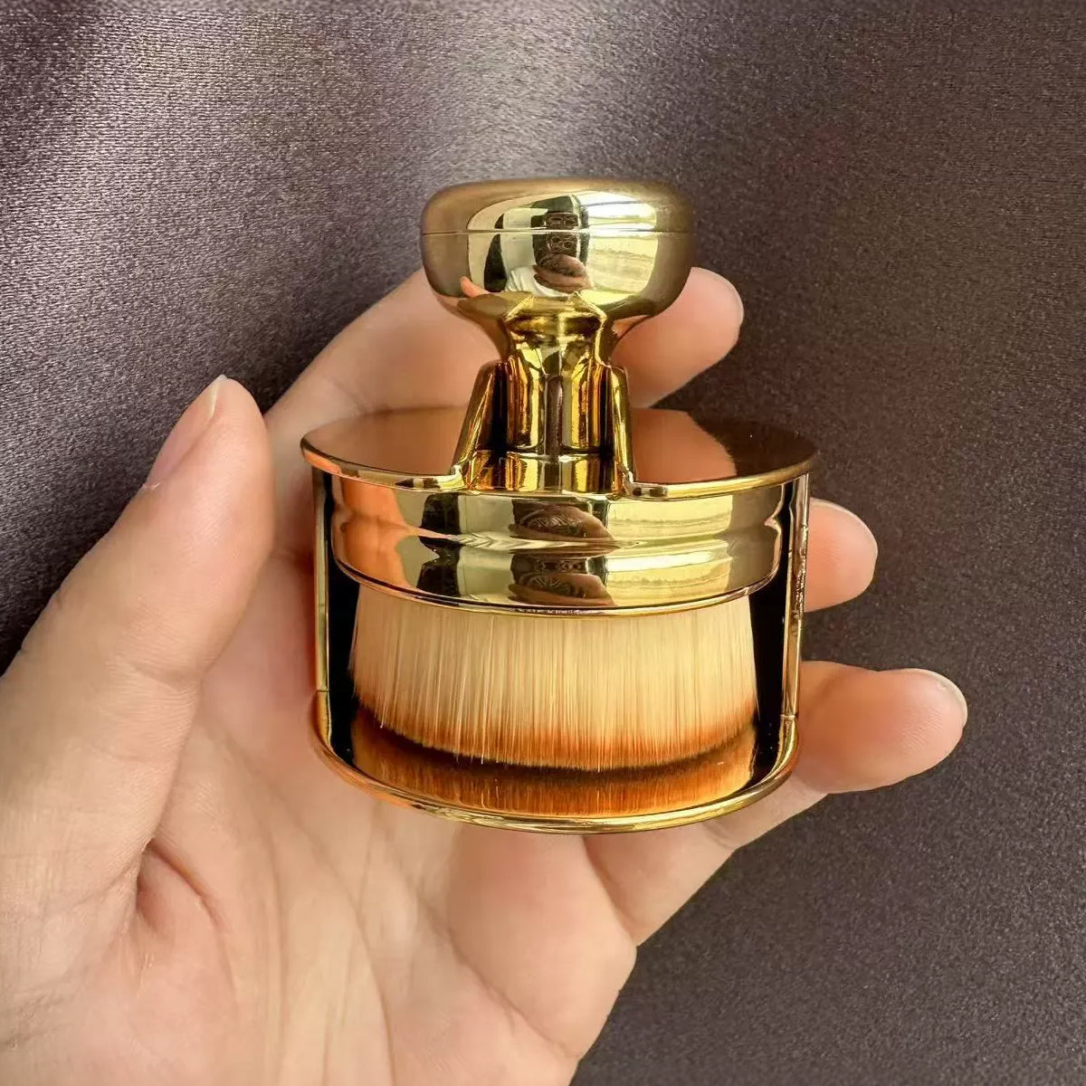 Compact Nail Art Dust Brush with Storage