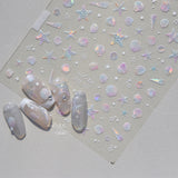 Cosmic Ocean Pearlescent Nail Art Stickers