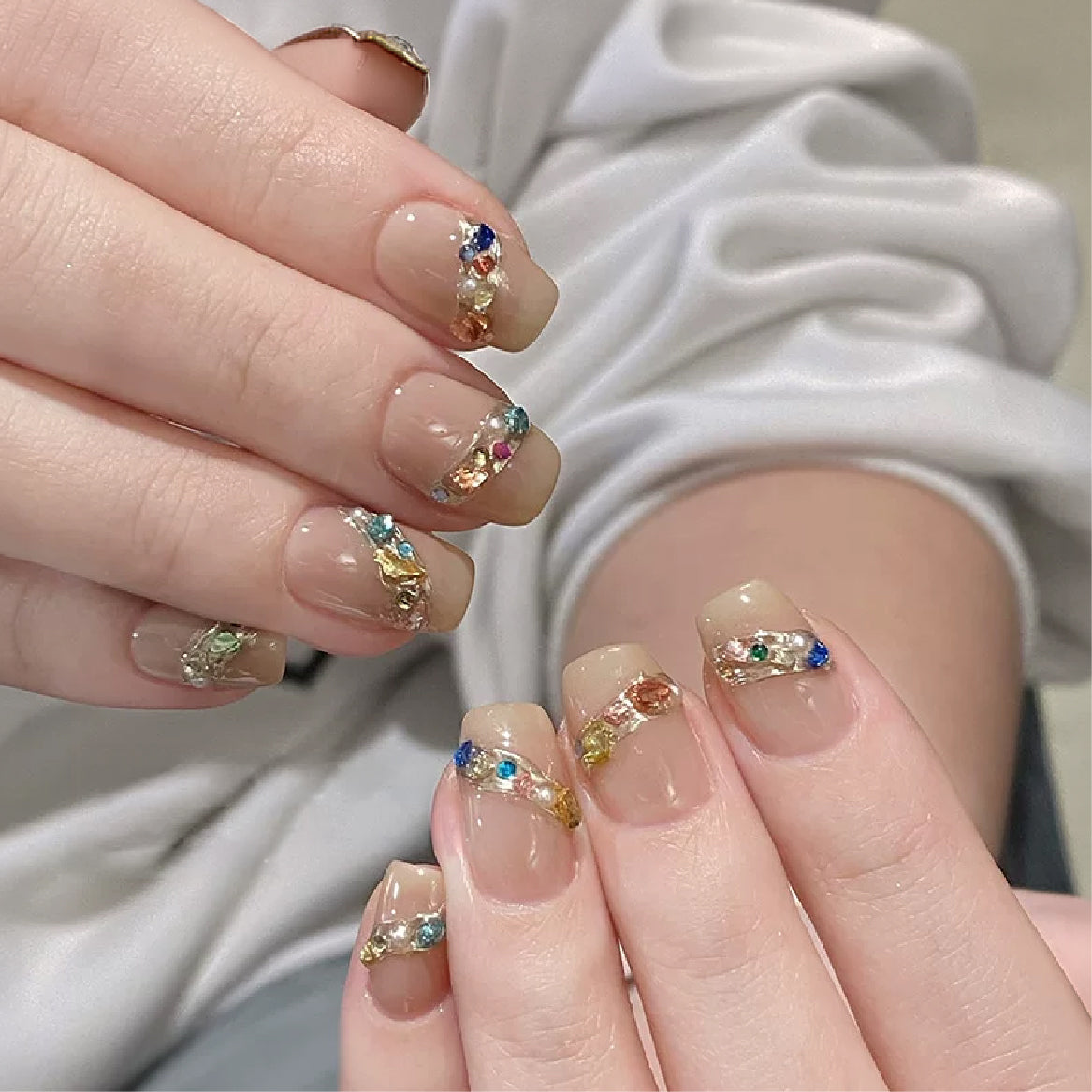 Crushed Stone Nail Decorations