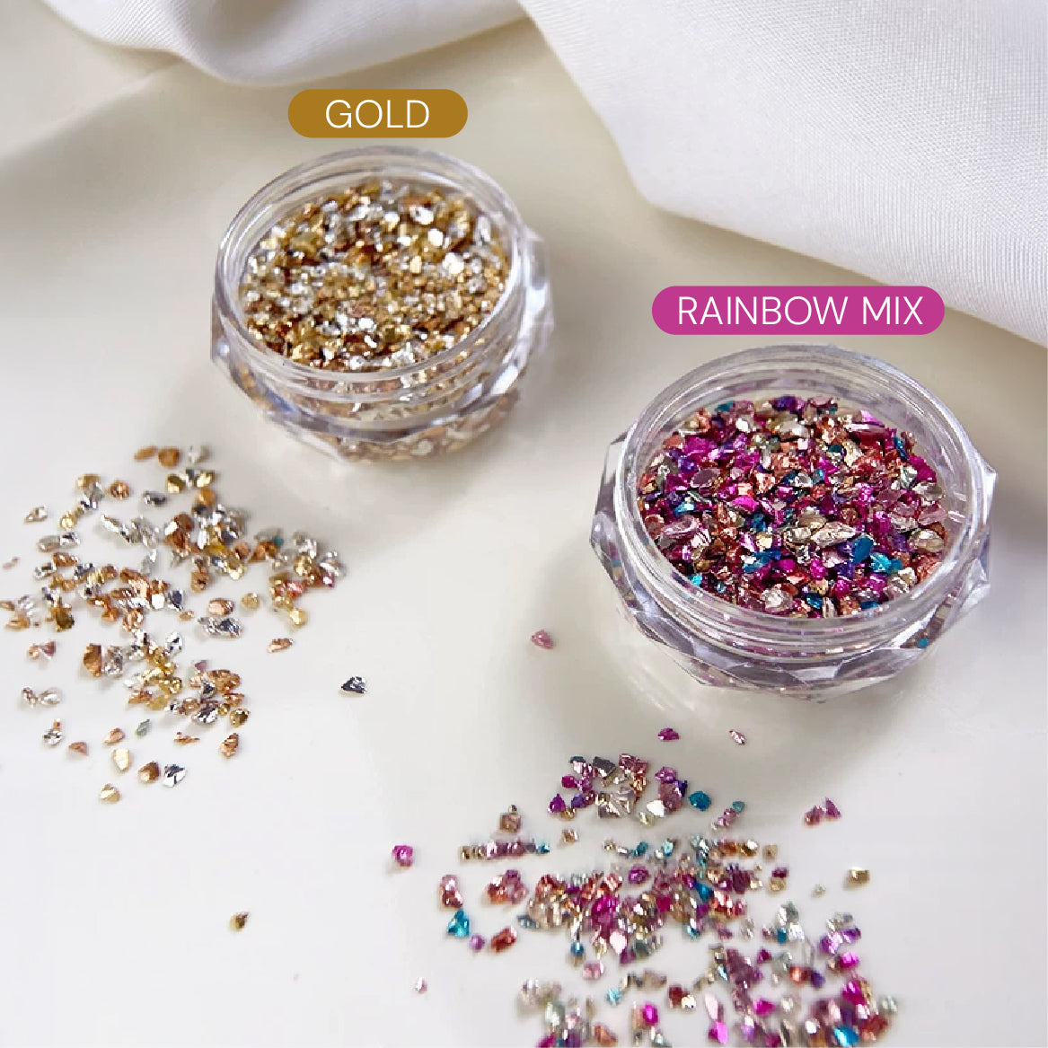 Crushed Stone Nail Decorations
