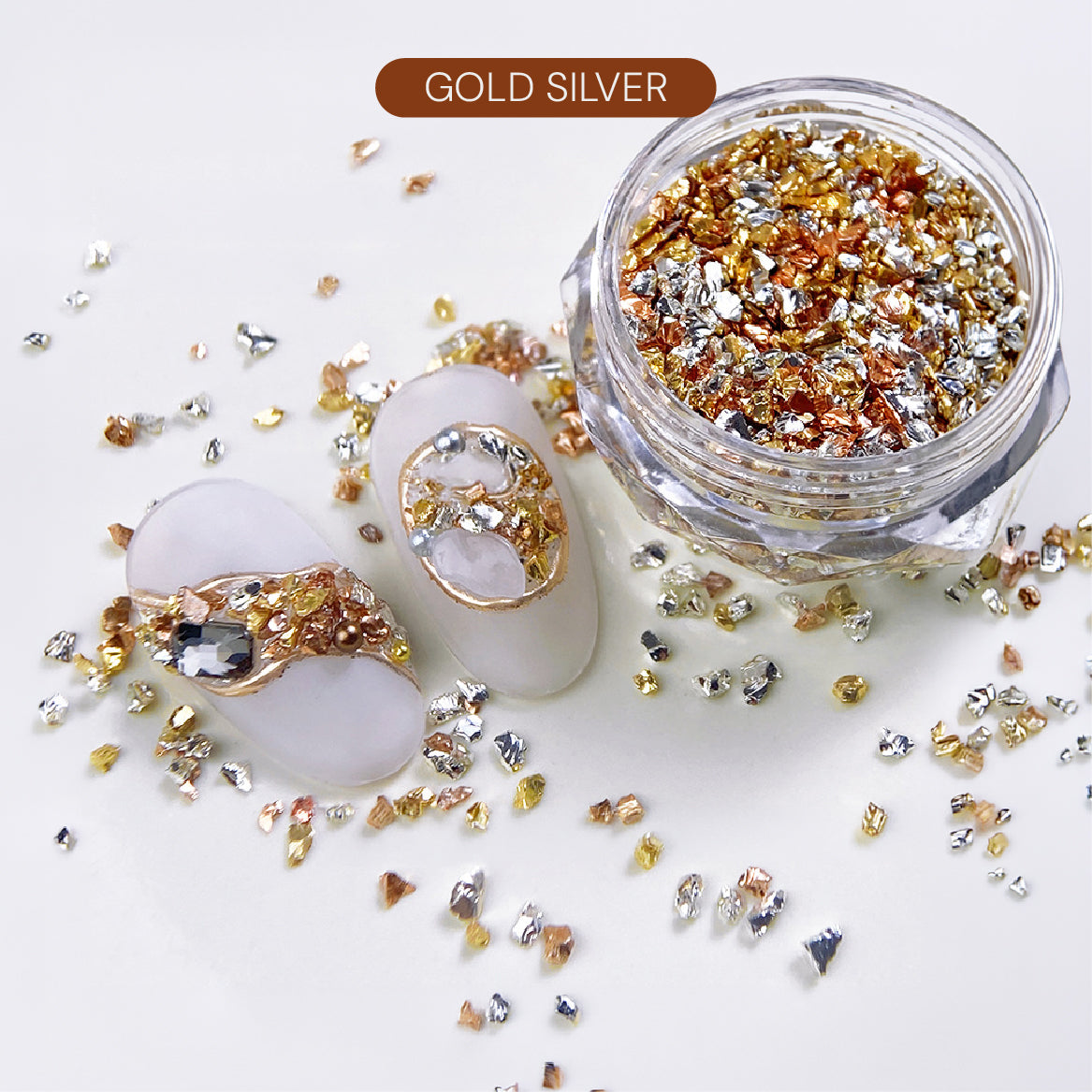 Crushed Stone Nail Decorations