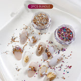 Crushed Stone Nail Decorations
