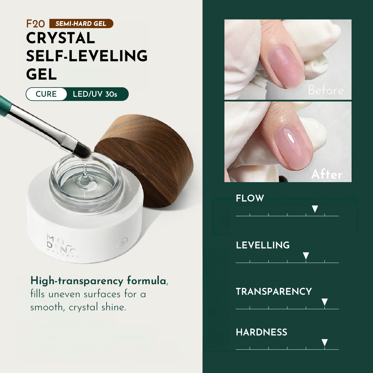 Moding F20 Crystal Self-Levelling Gel / Jar 20g