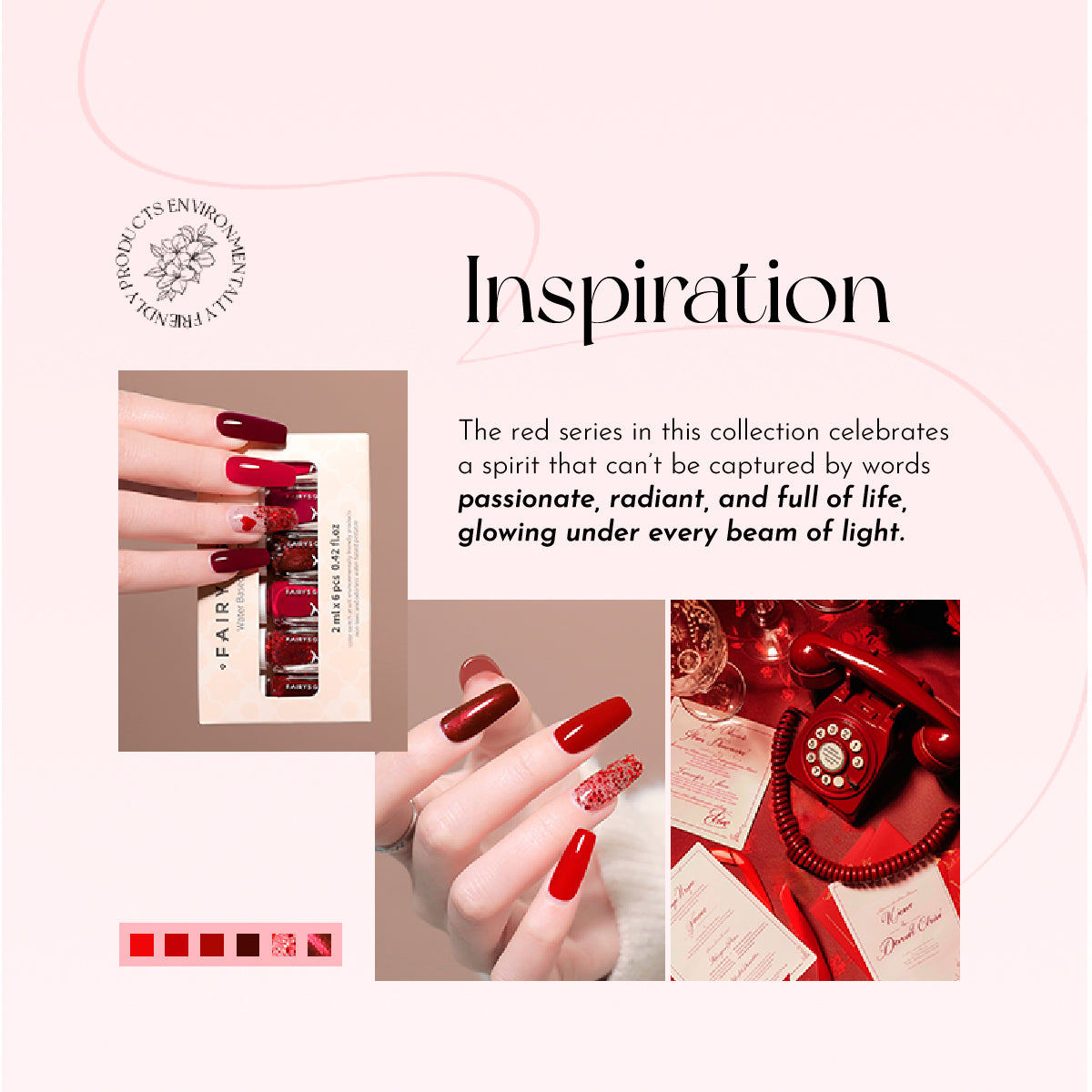 Mini Waterbased Nail Polish Set / 6 Colours