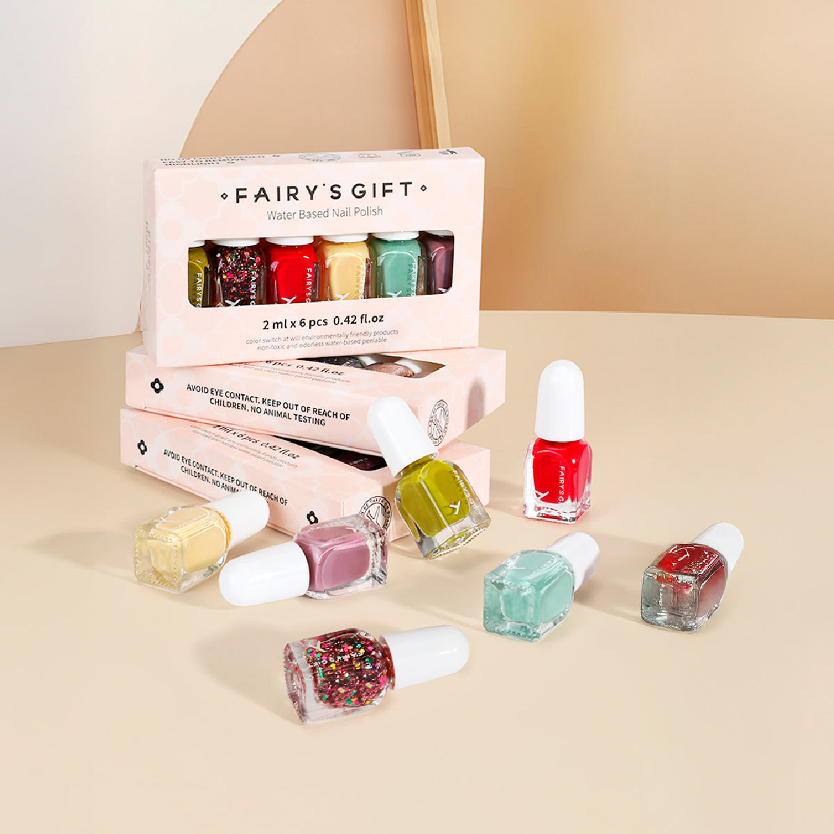 Mini Waterbased Nail Polish Set / 6 Colours