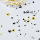 Flat Back Metallic Caviar Beads Mix
