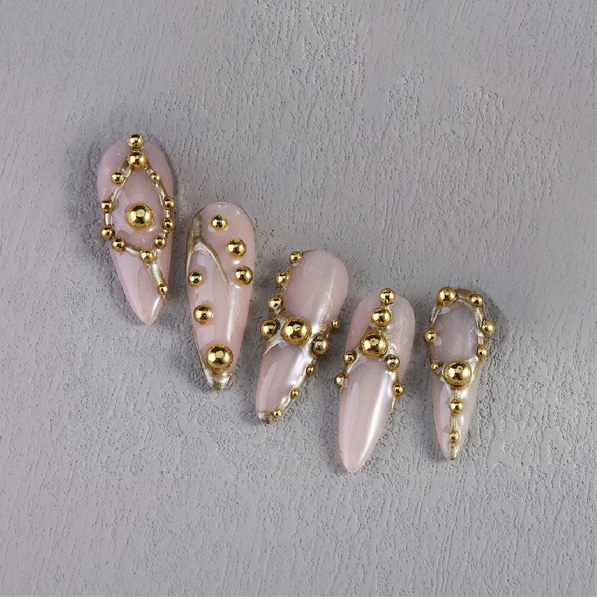 Flat Back Metallic Caviar Beads Mix