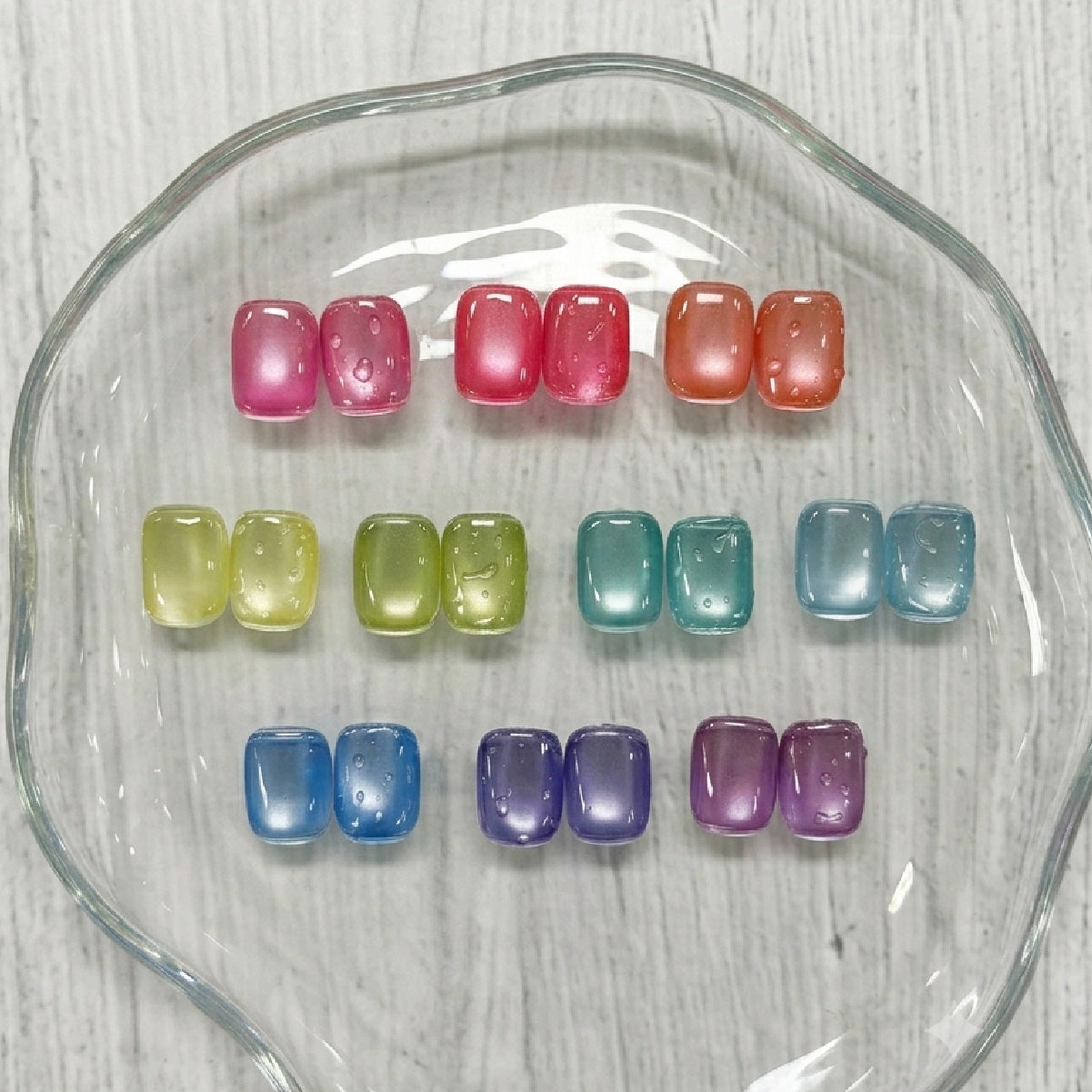 YOGURT NAIL Fruits Magnet Magnetic Glitter Gel Full Set / 10 Colours
