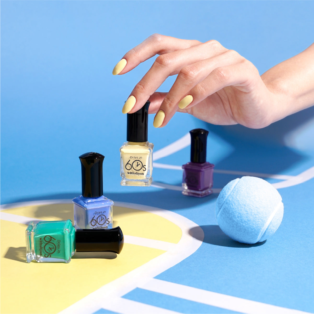 WithShyan Korea Nail Polishes Dries in 60s - Gloss Collection