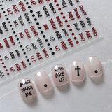 Goth Core Nail Art Stickers