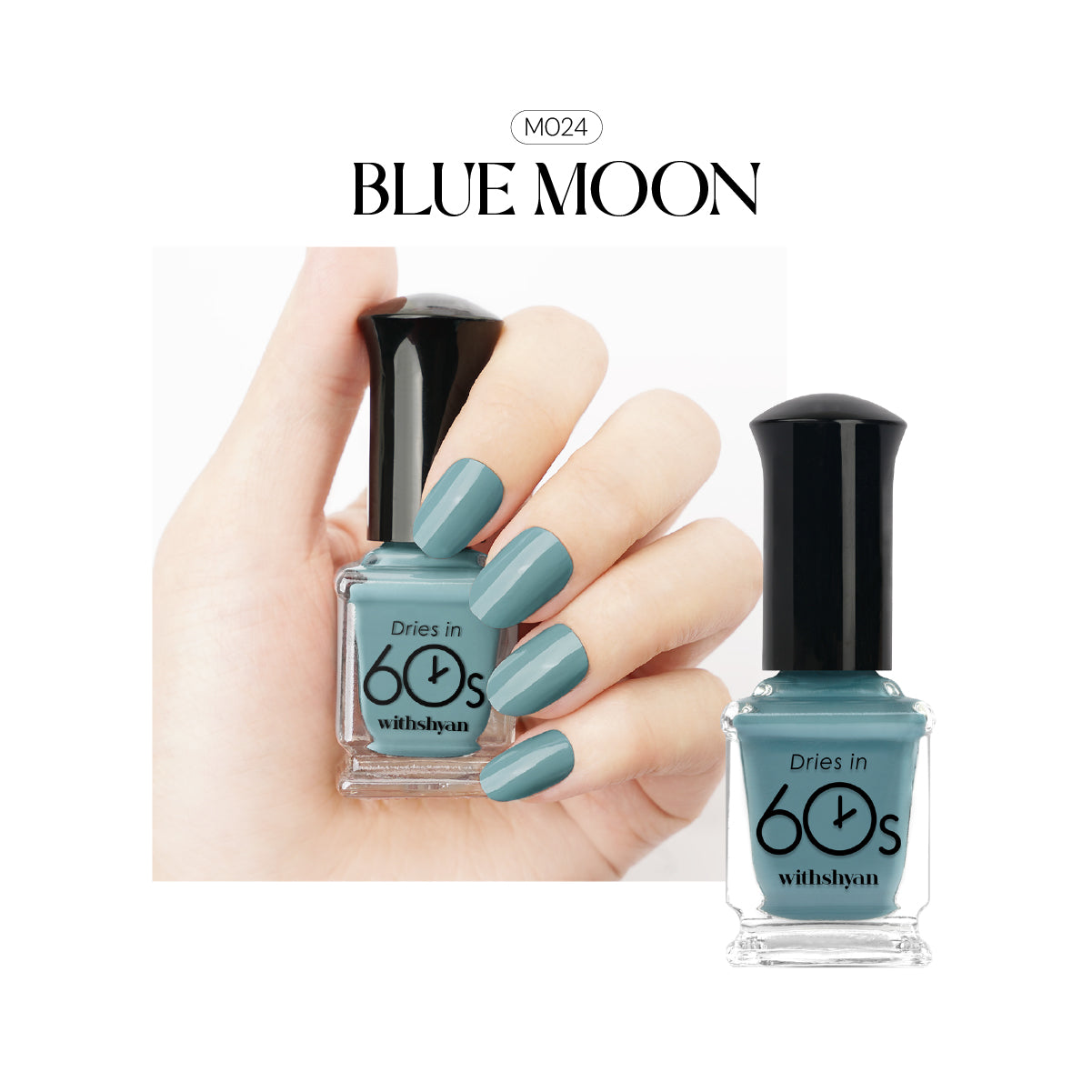WithShyan Korea Nail Polishes Dries in 60s - Green & Blue Collection