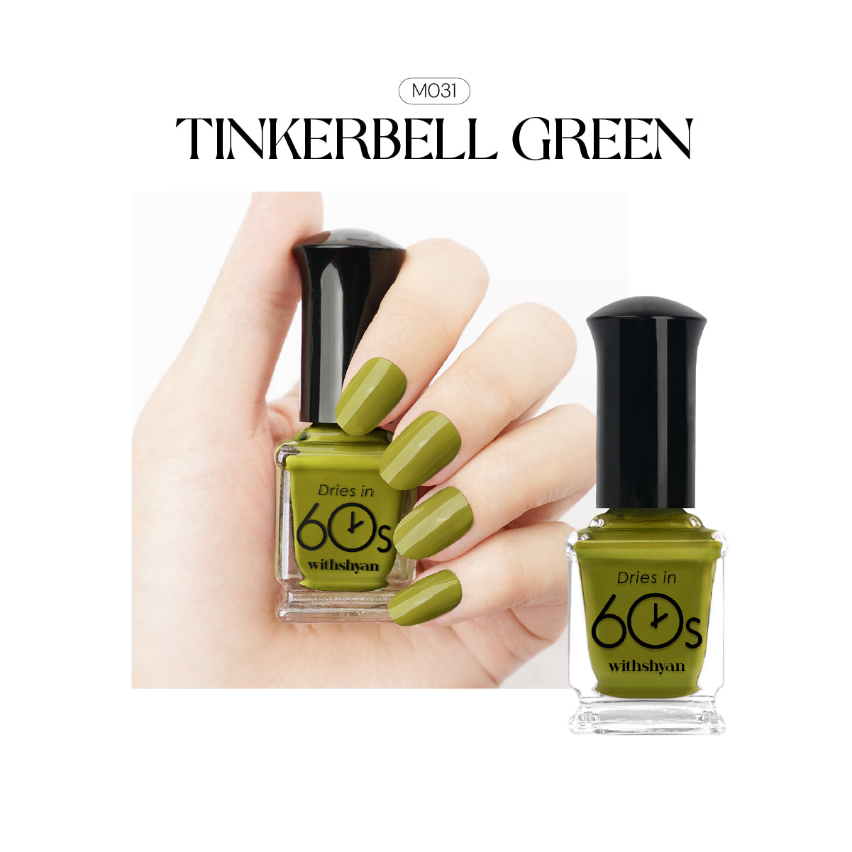 WithShyan Korea Nail Polishes Dries in 60s - Green & Blue Collection