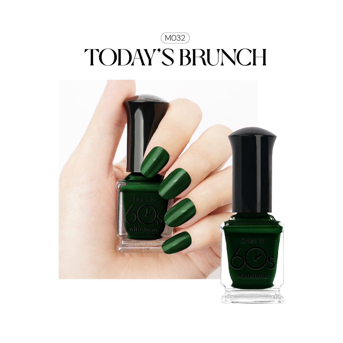WithShyan Korea Nail Polishes Dries in 60s - Green & Blue Collection