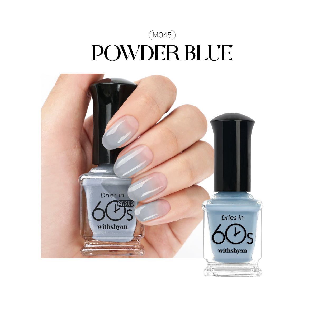WithShyan Korea Nail Polishes Dries in 60s - Green & Blue Collection