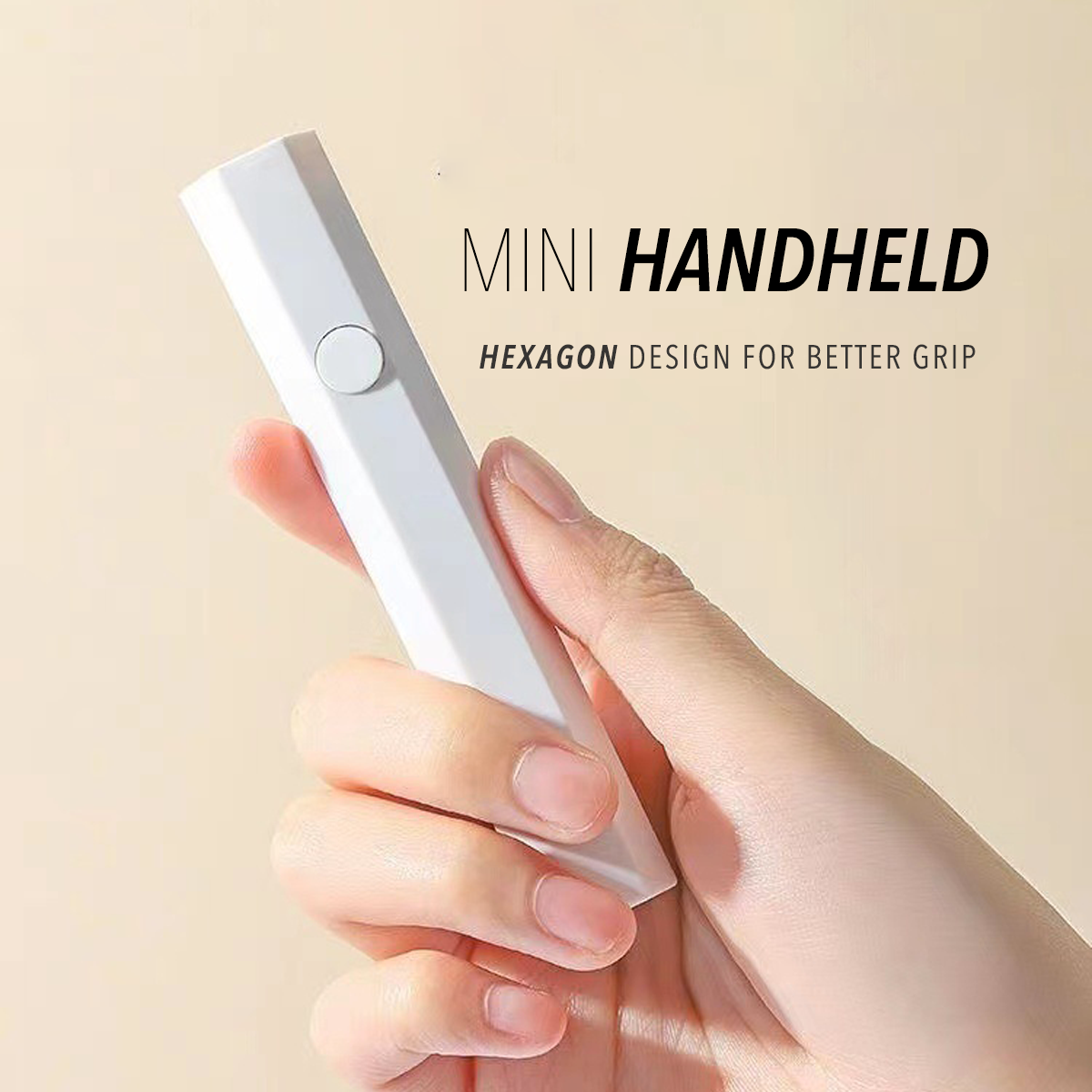Mini Hand held Hexagon UV LED Gel Curing Nail Lamp Flashlight