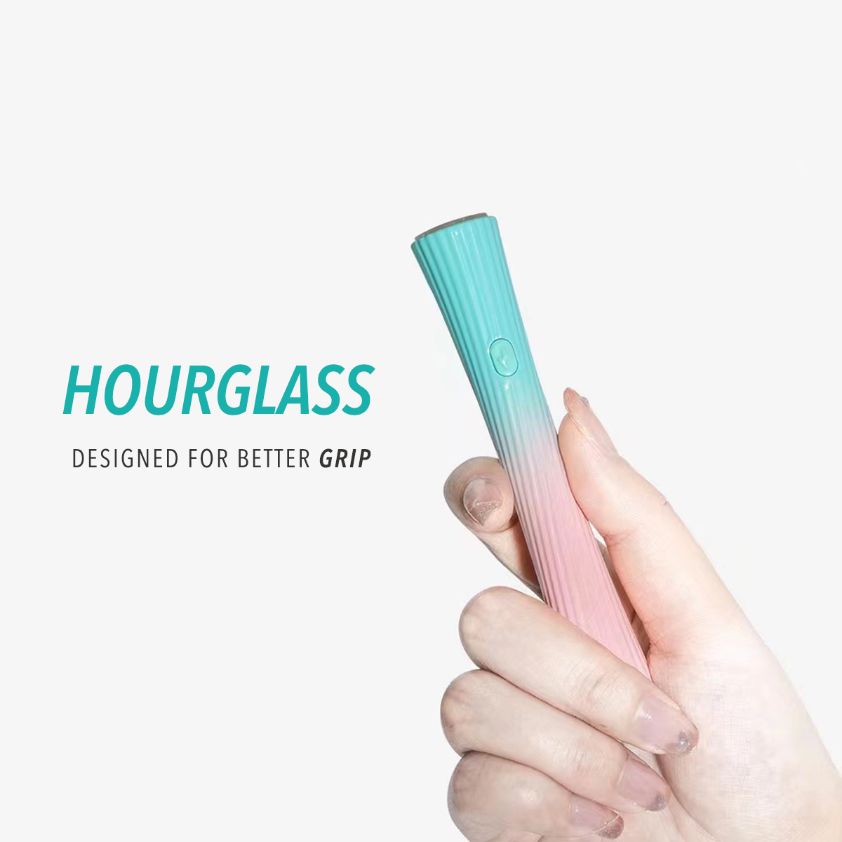Mini Hand held Hourglass UV LED Gel Curing Nail Lamp Flashlight
