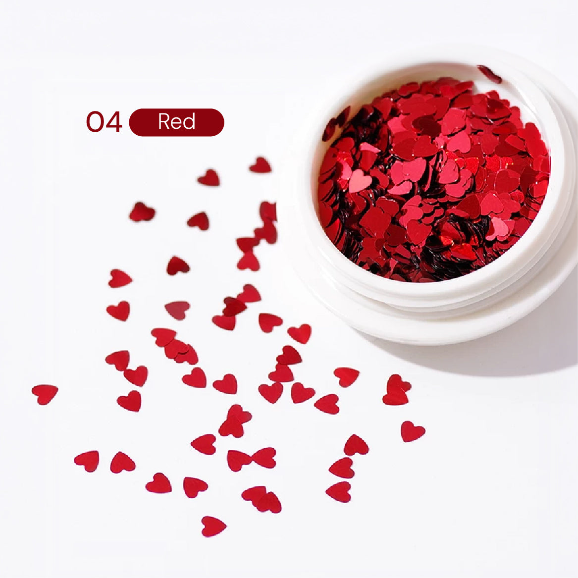 Heart Sequins Nail Decorations