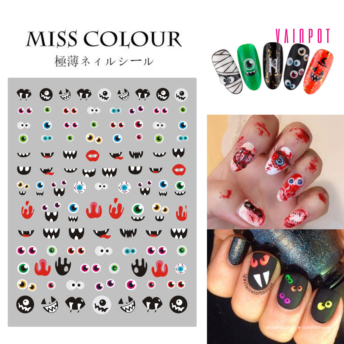 Halloween Nail Art Stickers / Set of 6