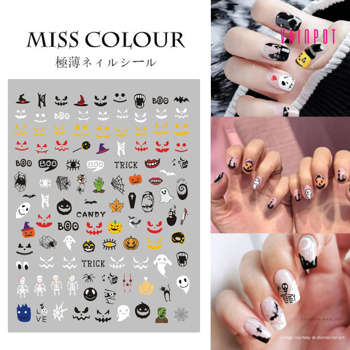 Halloween Nail Art Stickers / Set of 6