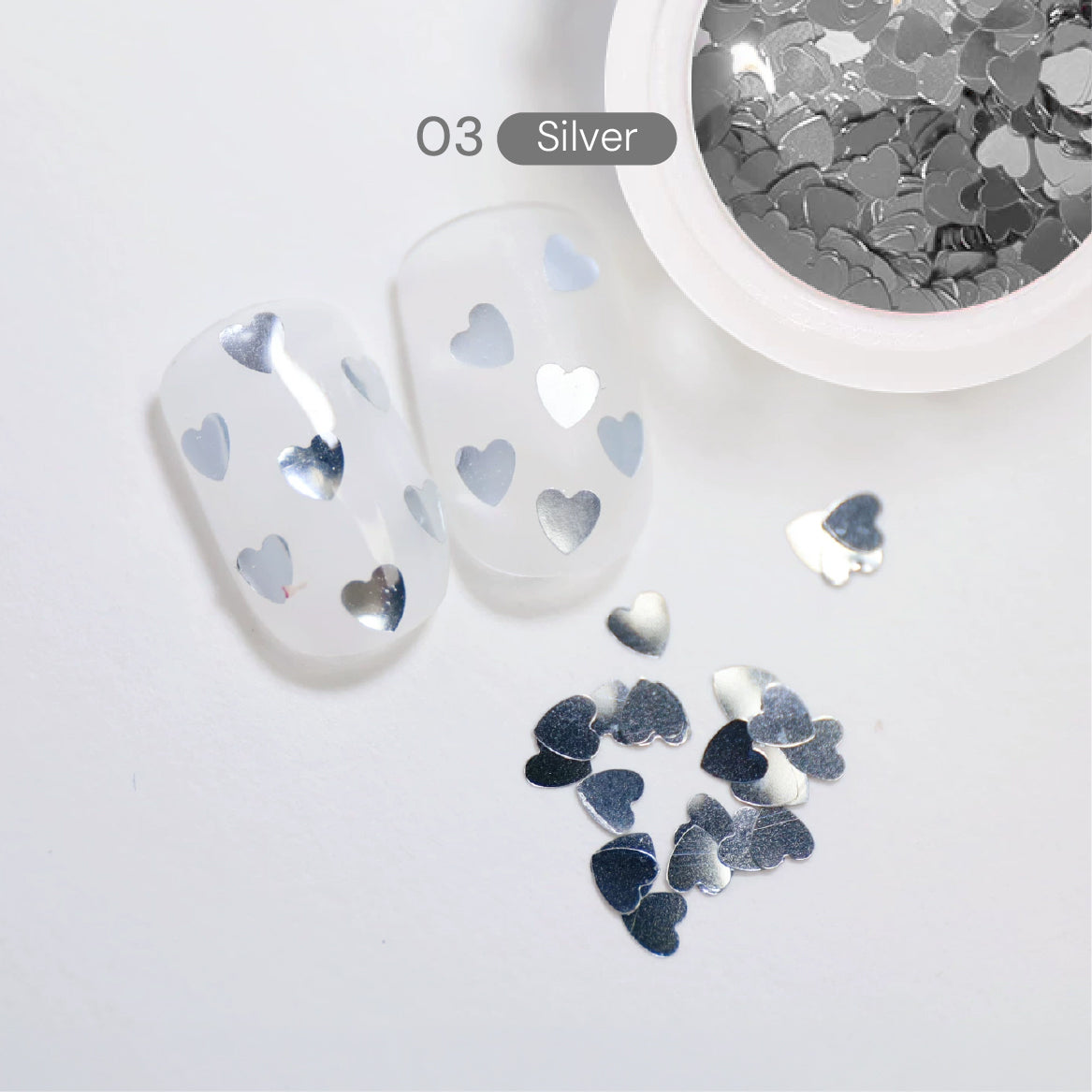 Heart Sequins Nail Decorations