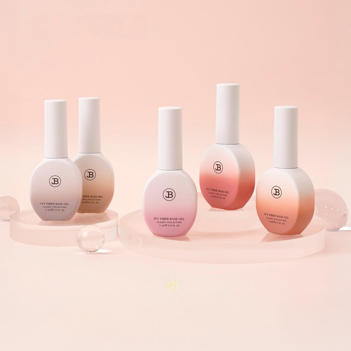 IVY Fibre Base Gel Full Set / 5 Colours