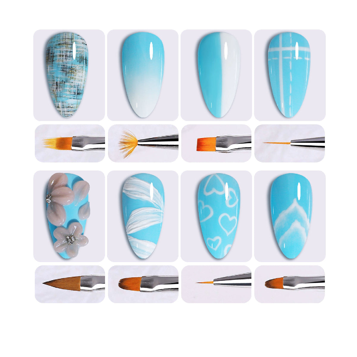 Iridescent Nail Art Brush Set