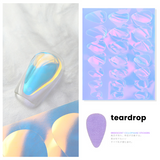 Teardrop Iridescent Cellophane Nail Stickers 
