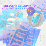 Iridescent Cellophane Nail Stickers Cover